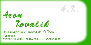 aron kovalik business card